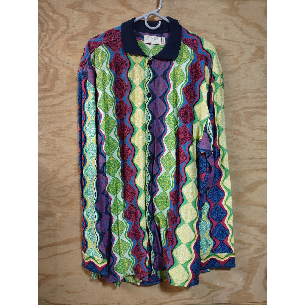 Vintage Nouveau Collection Coogi Australia Mercerised Cotton Shirt Mens Large